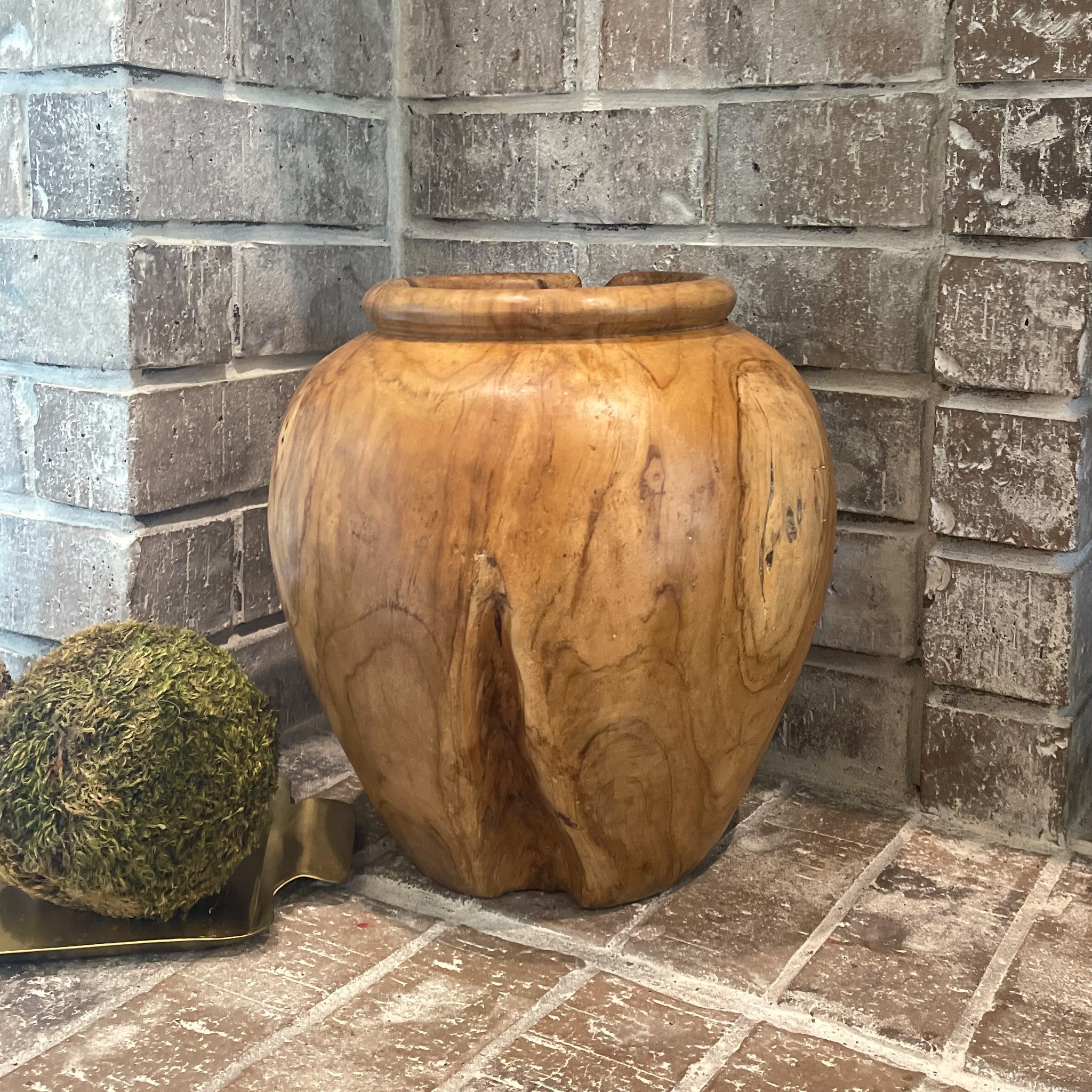 Teak Wood Vase,Home Accessories OKC, Rustic Home Accents