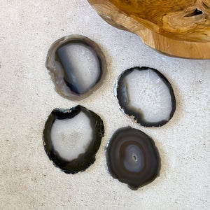 Open image in slideshow, earth tone agate coaster set
