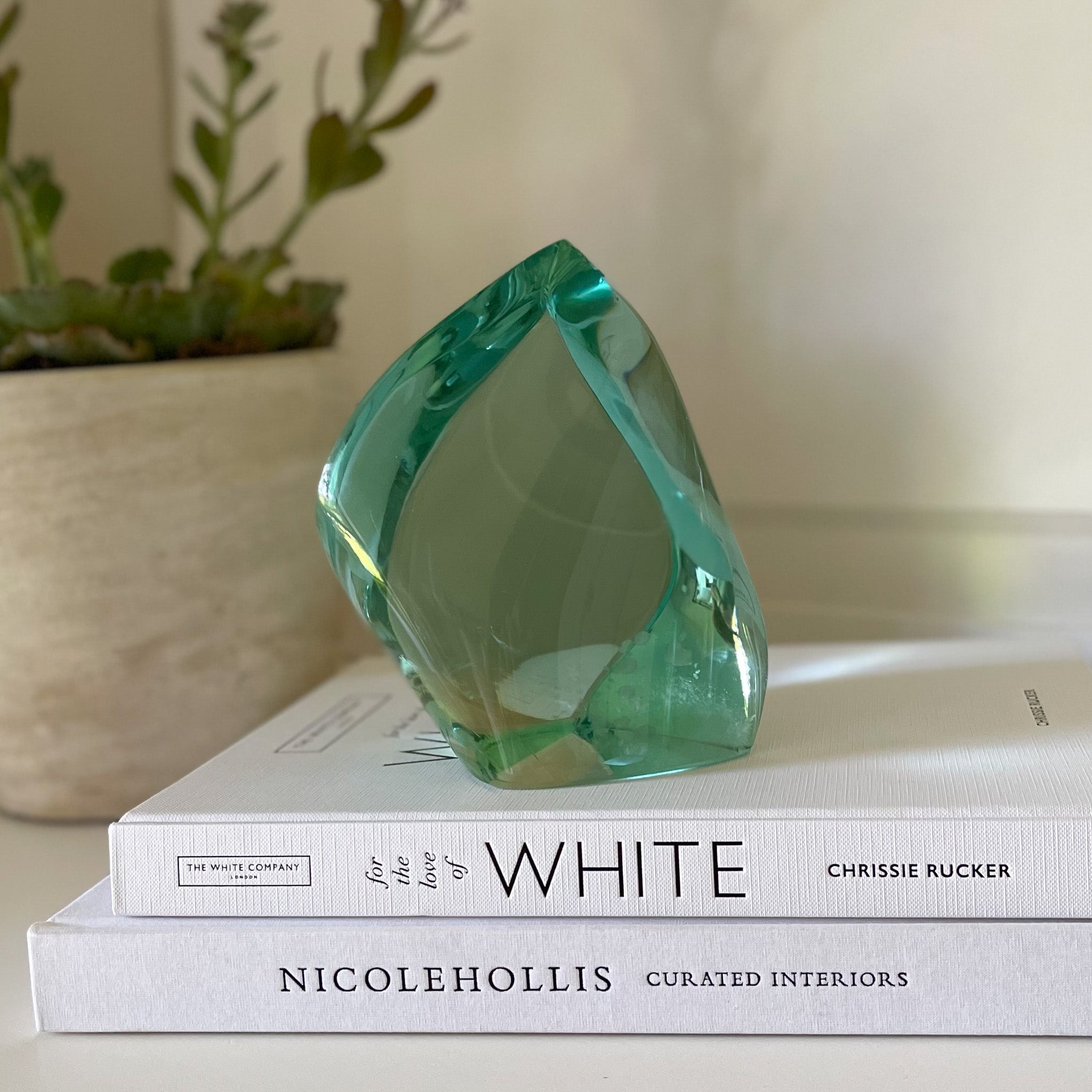 Green Glass Decorative Accents, Home Accessories OKC, Modern Home Accents