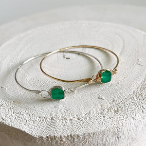 Green Crystal Bracelets, Green ONyx Silver Bracelet, Green Onuyx Gold Bracelet