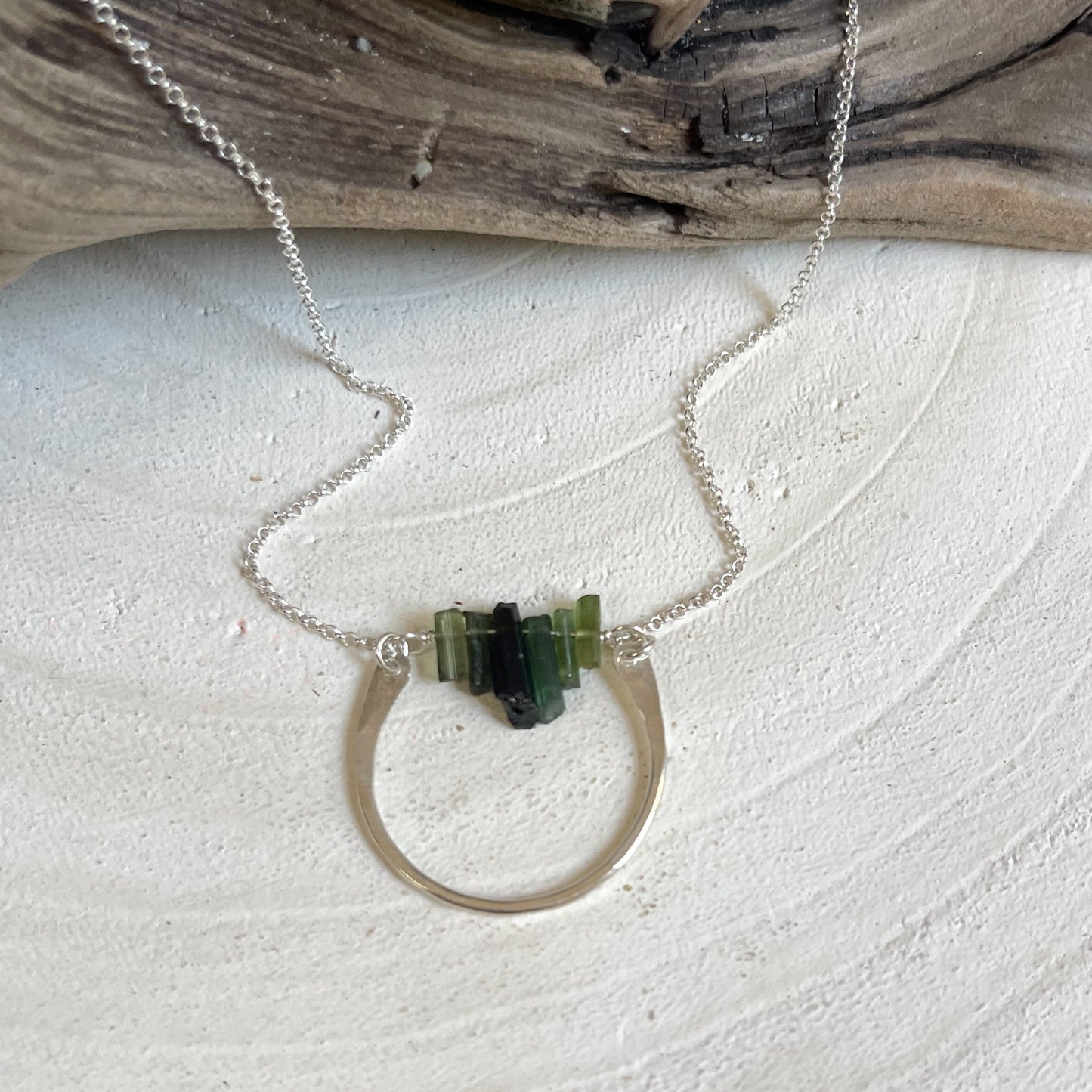 Handmade Tourmailne Necklace, Minimalist Necklace