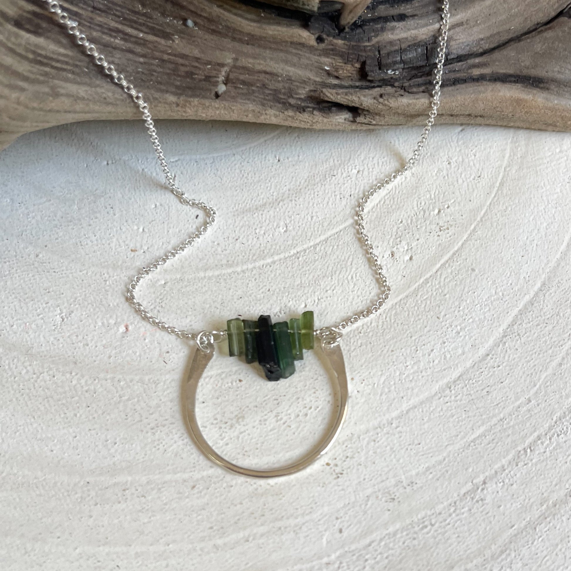 Handmade Tourmailne Necklace, Minimalist Necklace