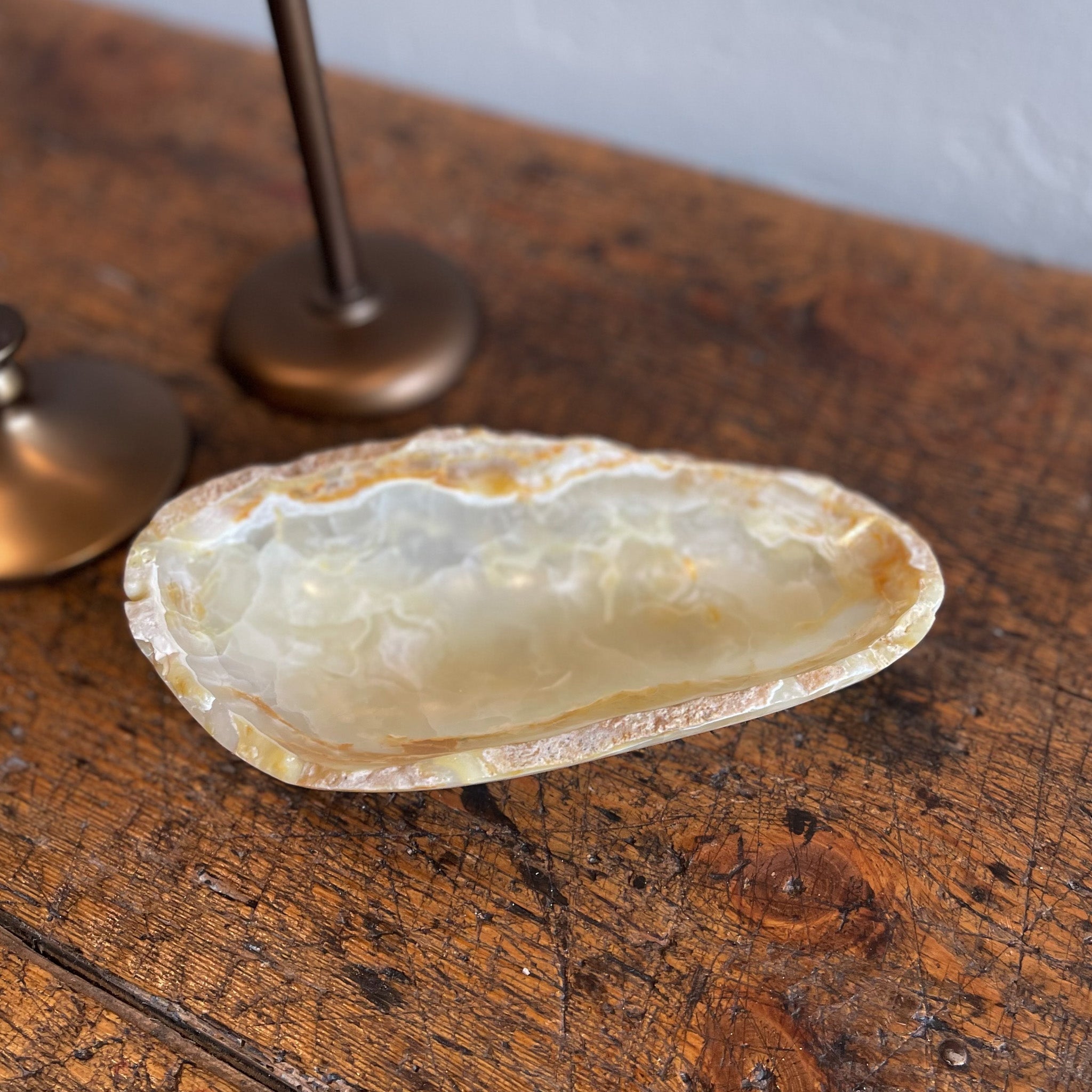 hand carved mexican onyx dish