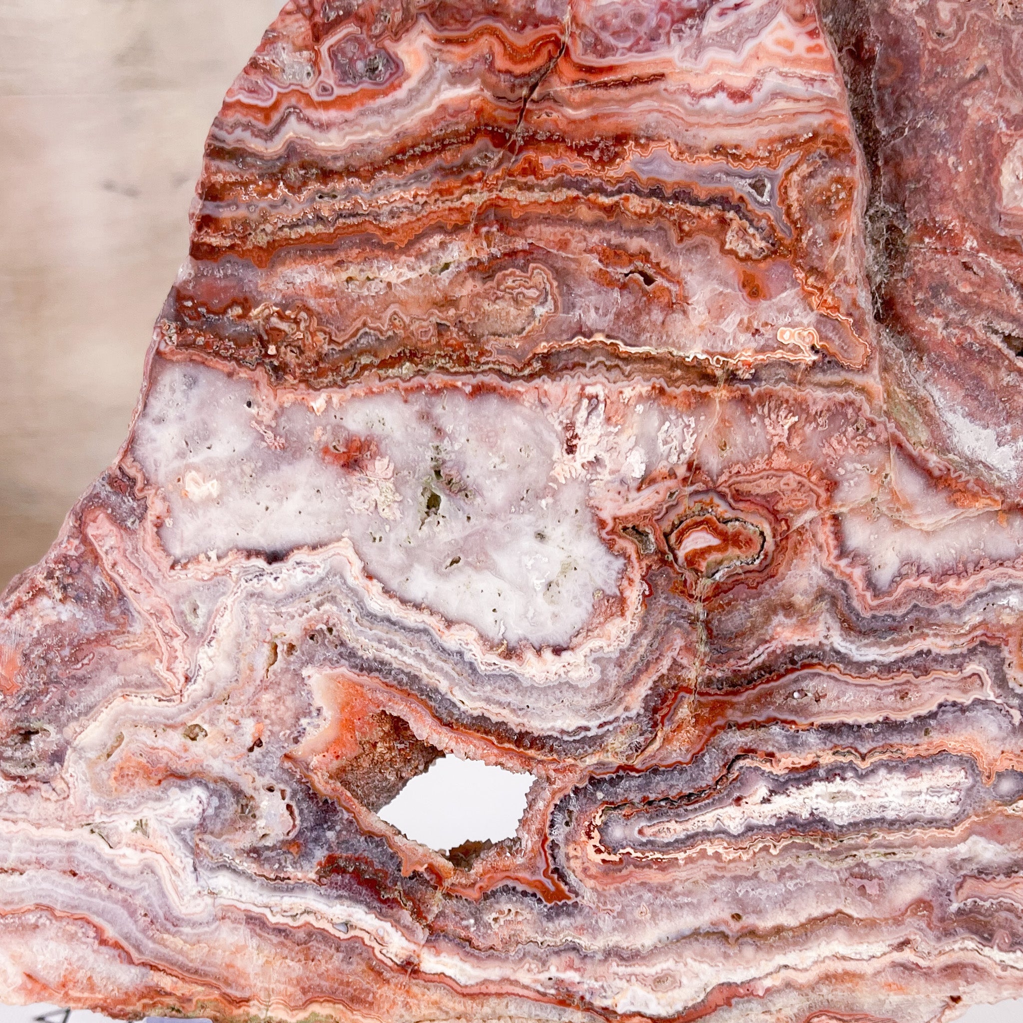 Indonesian Pink Lace Agate Slab