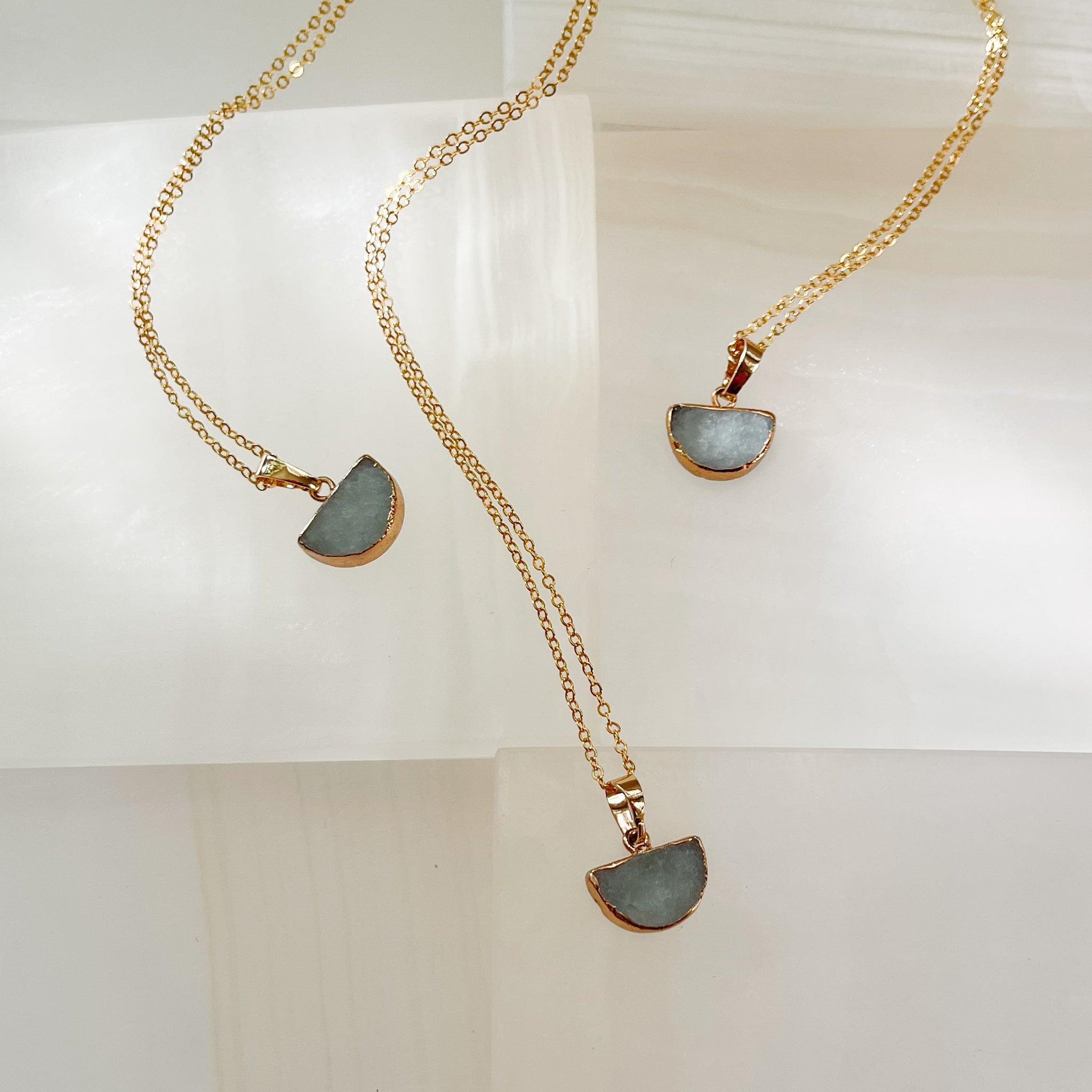 Blue Jadite Necklace, Naturalston Necklace, Natural Stone Necklace