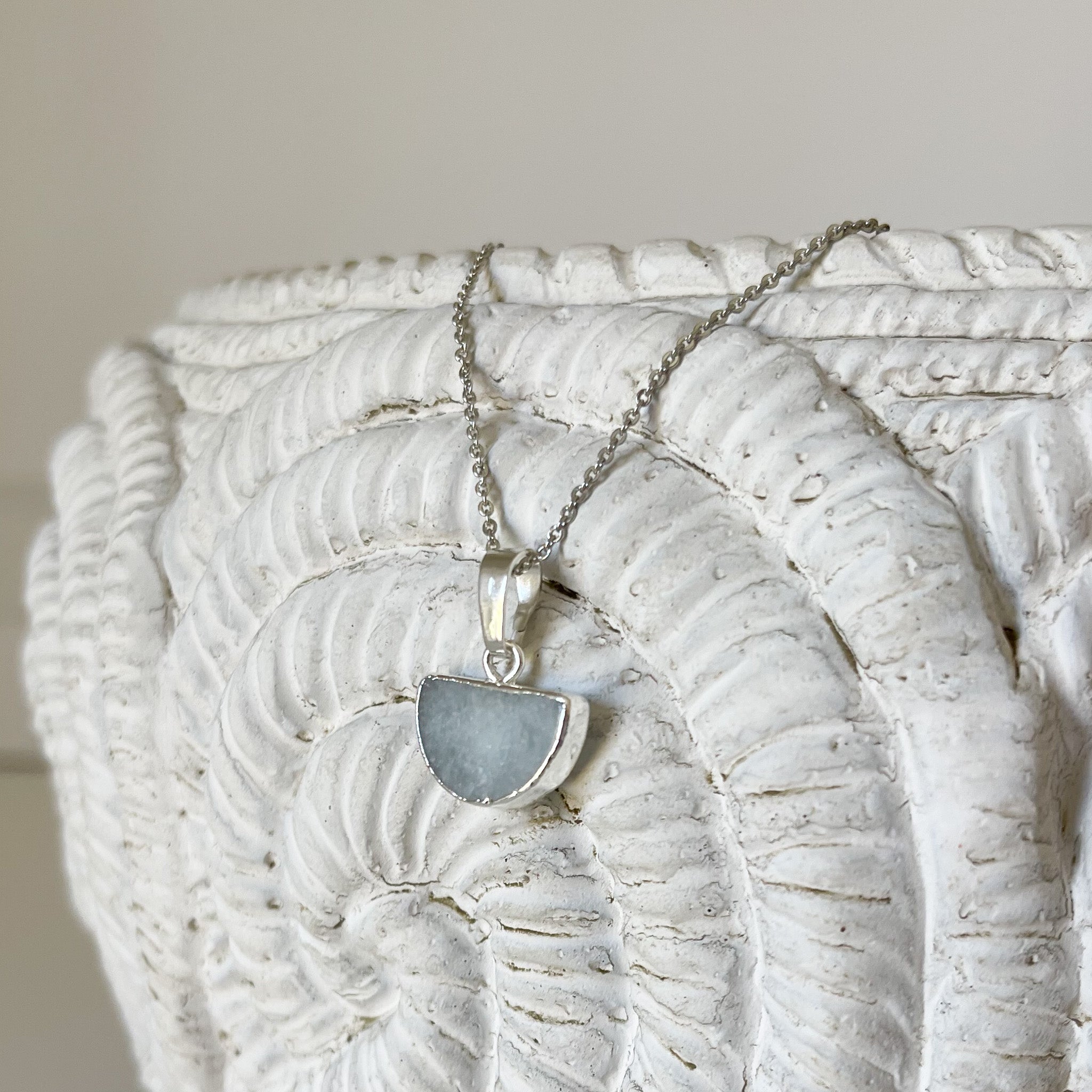 Jadite Silver Pendant Necklace - Rare Earth Mercantile