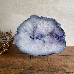 large purple brazilian agate slab