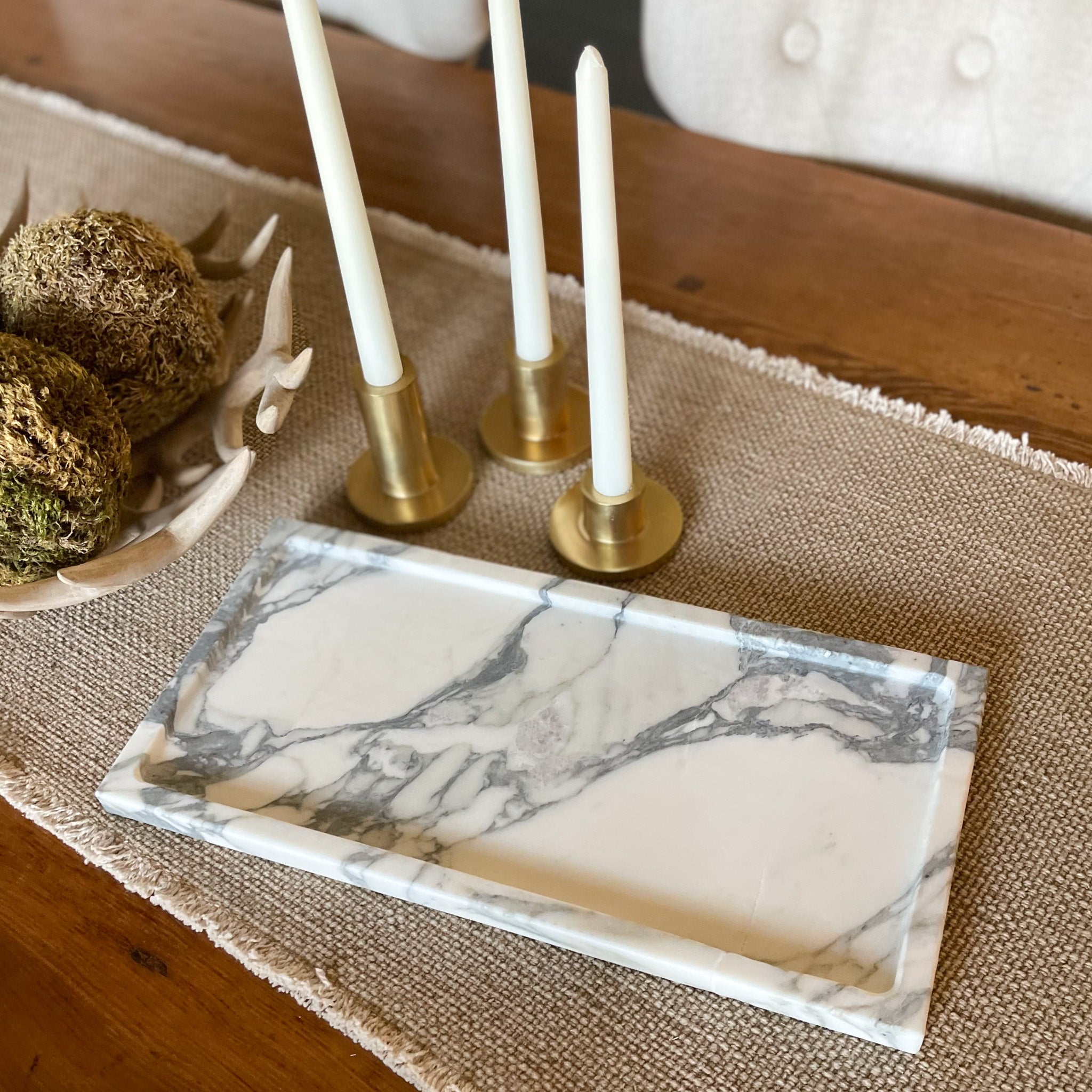 White Calacatta Marble Tray, Marble Home Decor, Marble Home Accents 