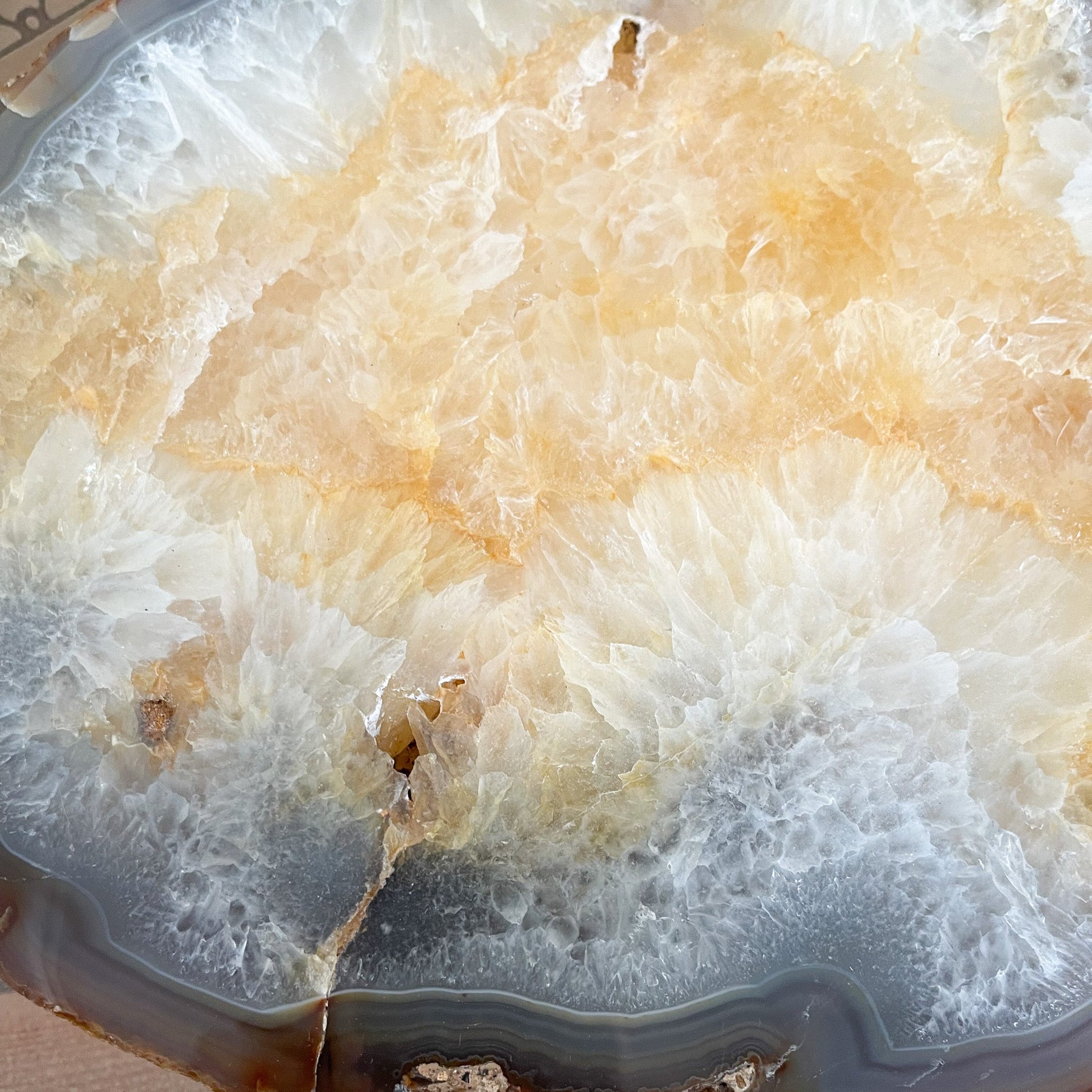 thick natural agate slice