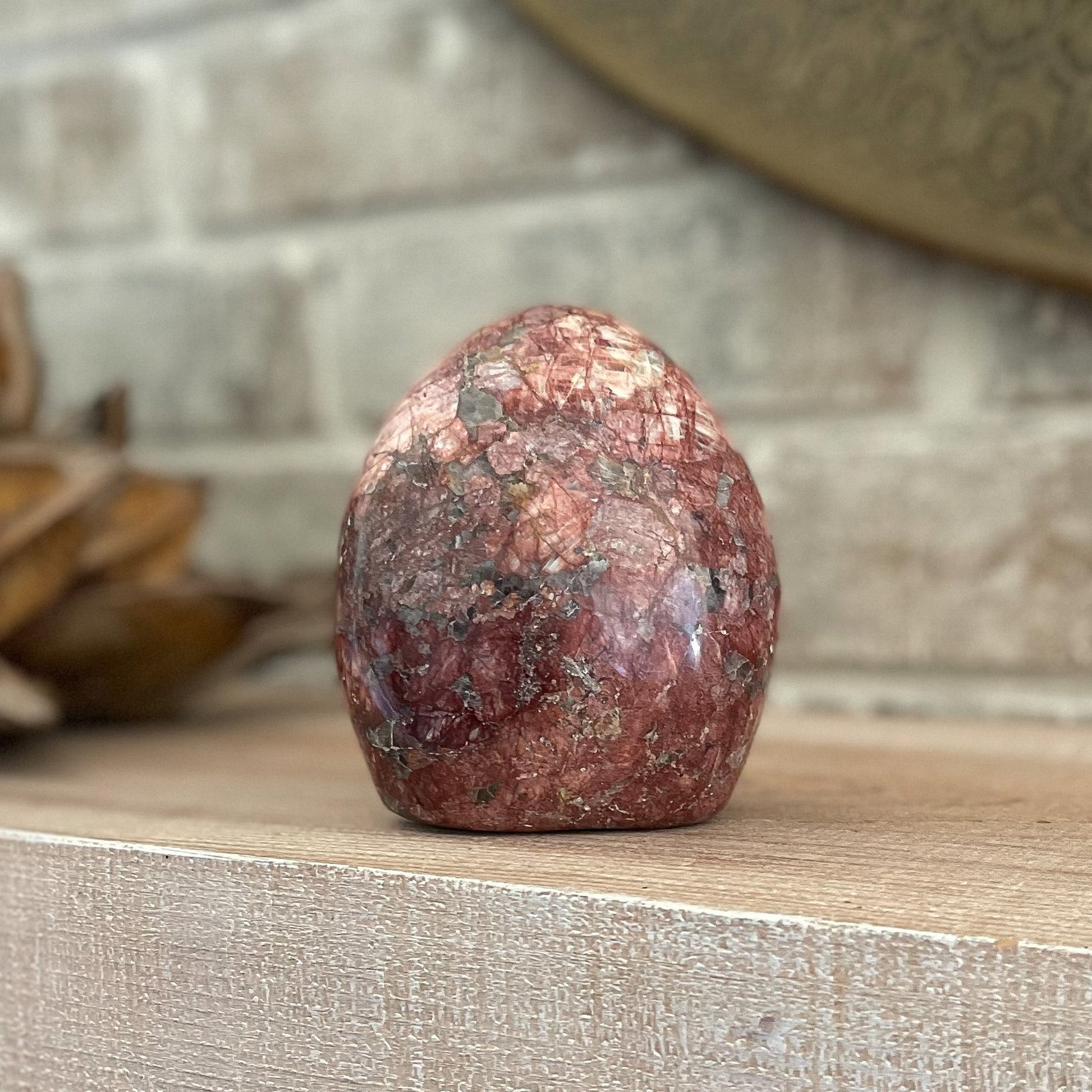 red opal crystal decor, natural home accents