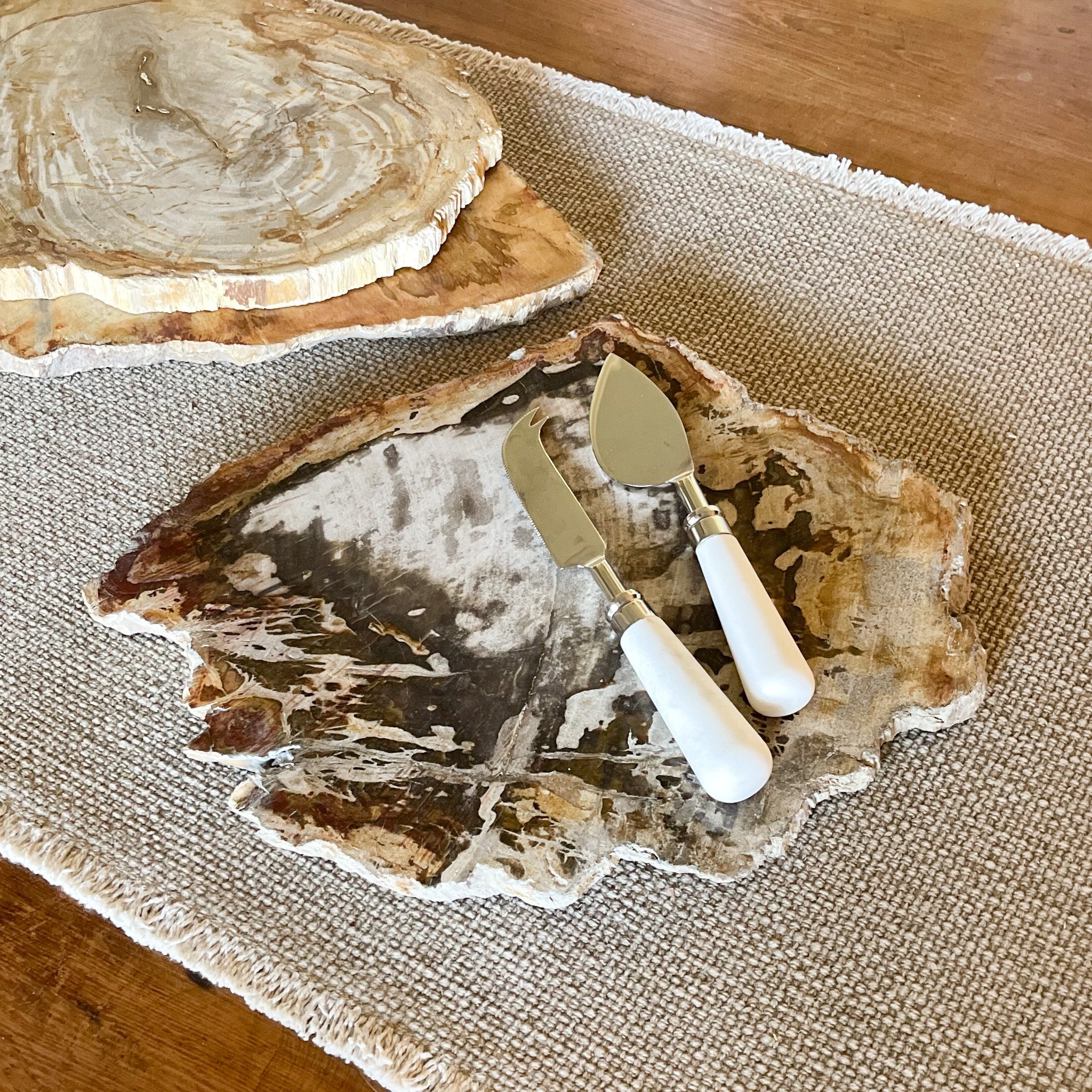 Petrified Wood Charcuterie Board, Modern Rustic Kitchen Accents, Home Accents OKC