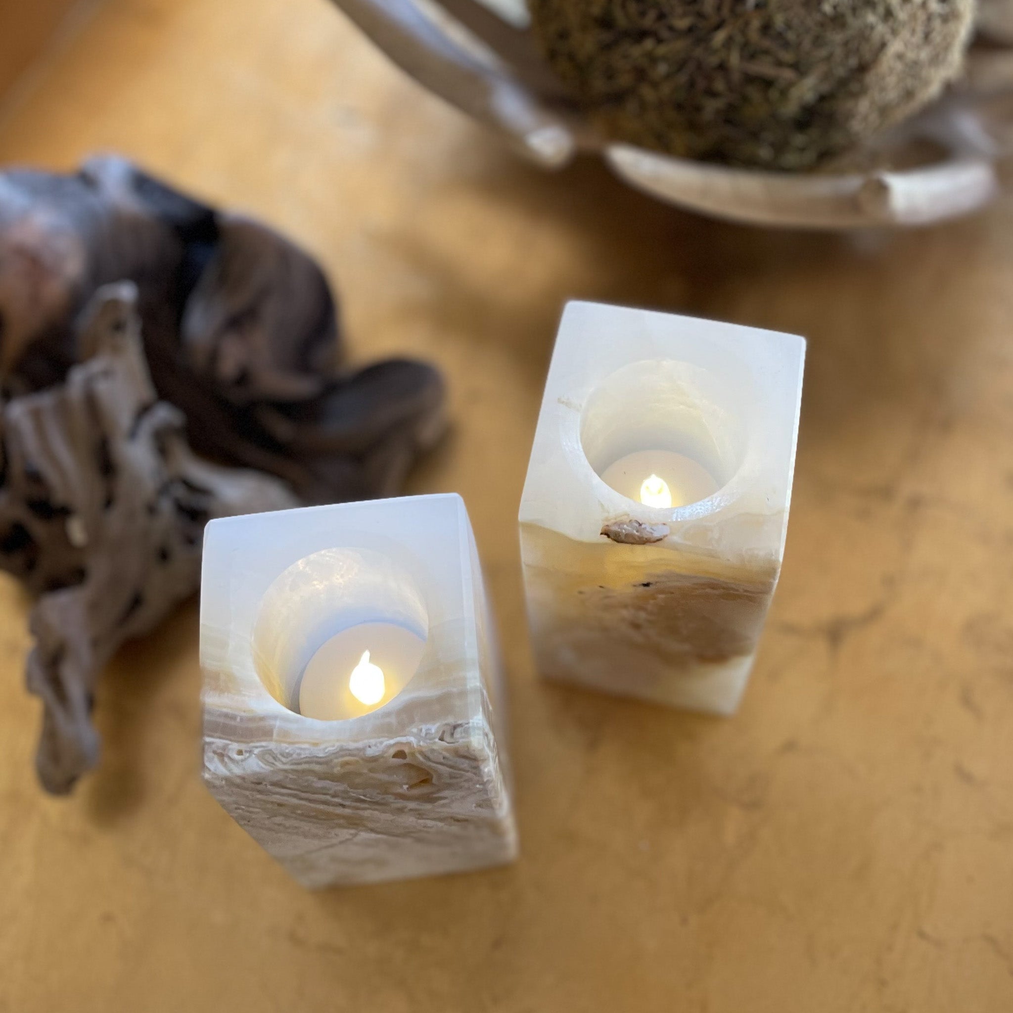 Onyx Candle Holders