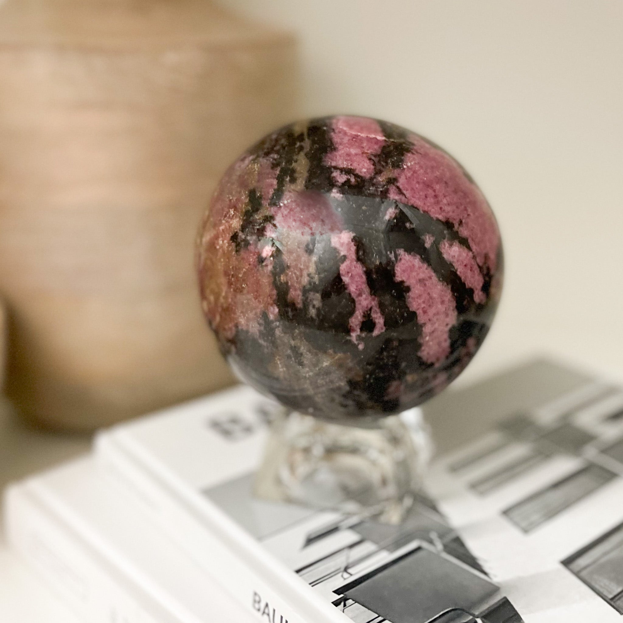 Rhodonite Sphere - Rare Earth Mercantile