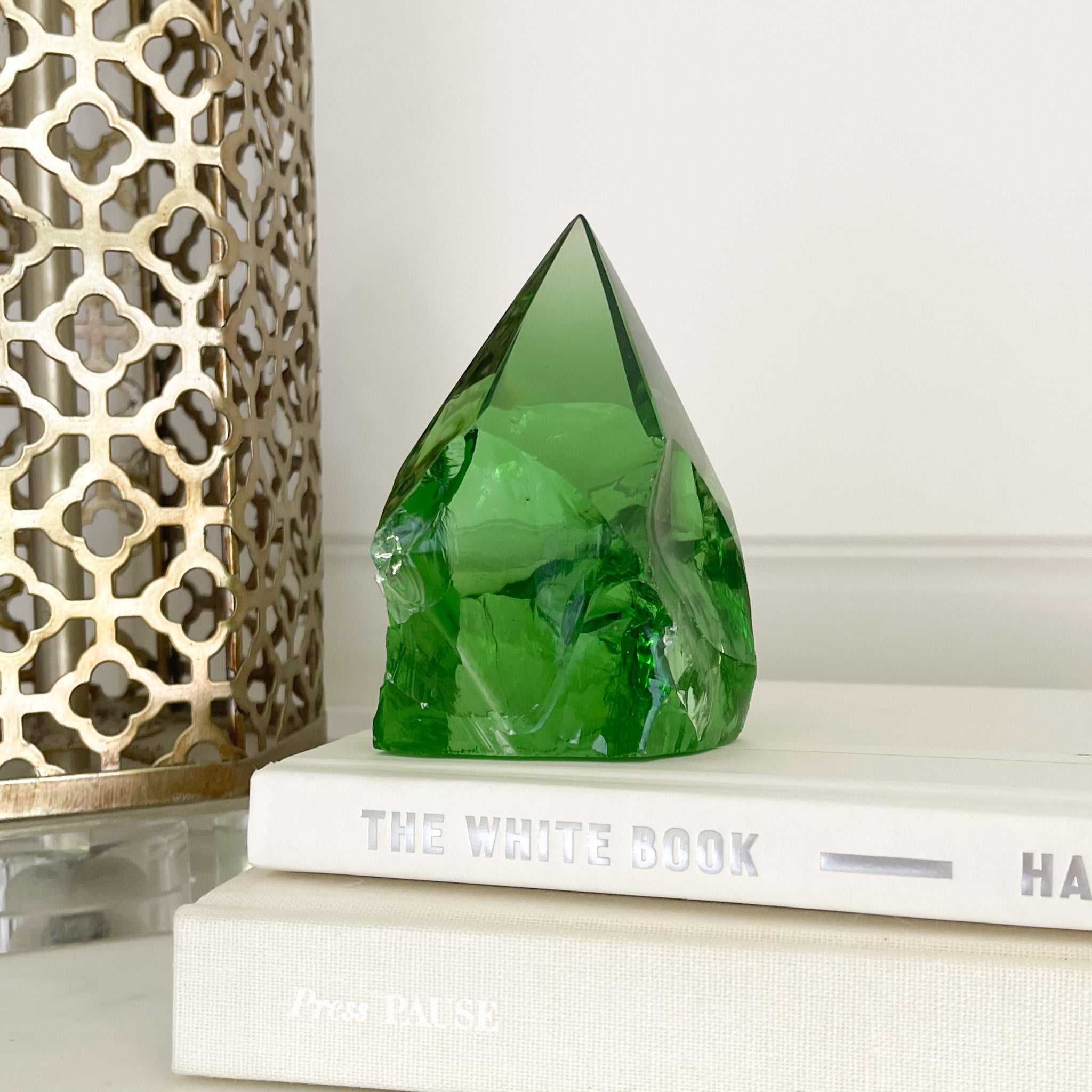 Rustic Emerald Green Glass Point - Rare Earth Mercantile