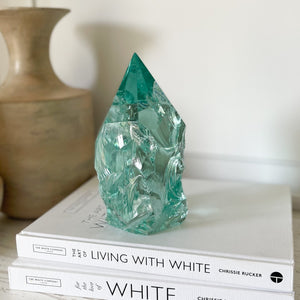 modern green glass home accents