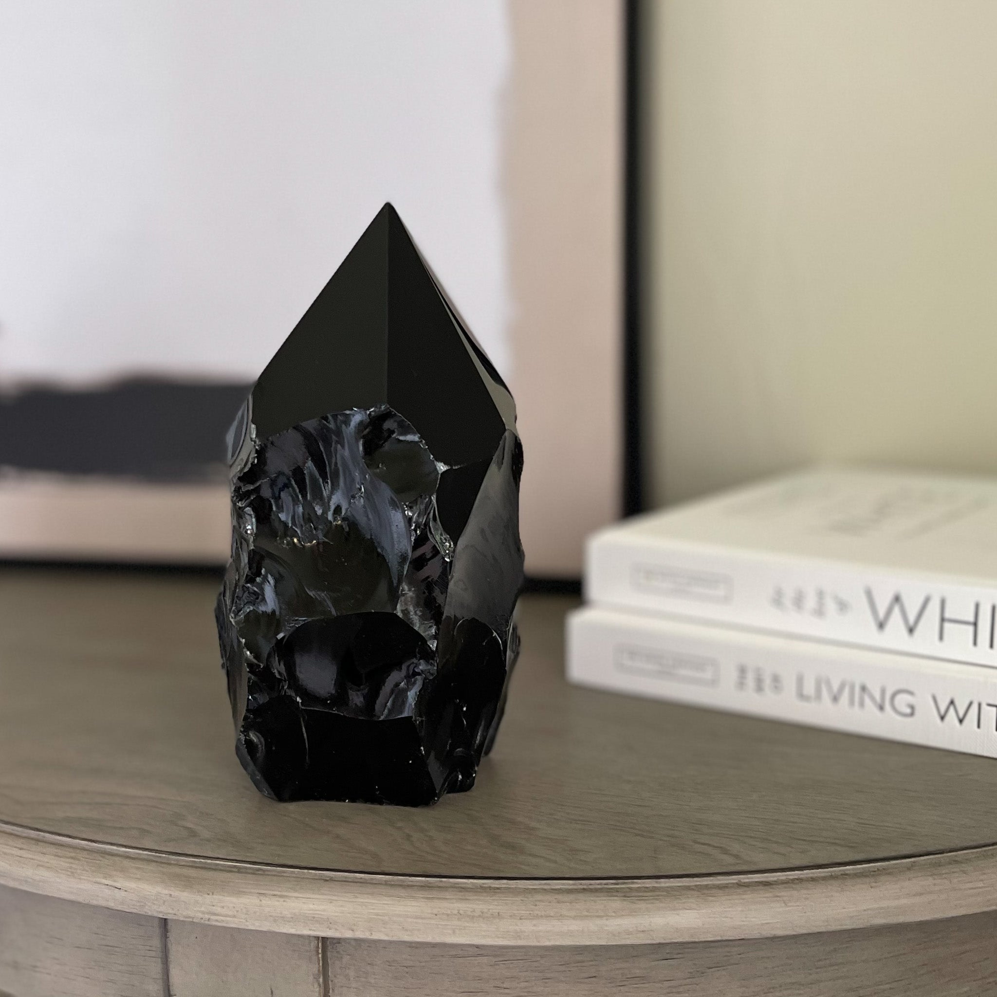 black obsidian point, natural home accents