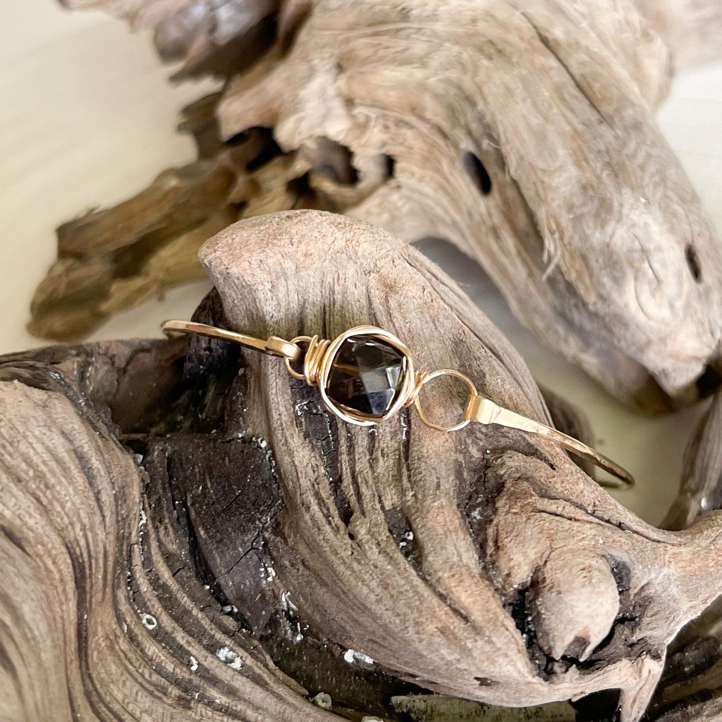 Smoky Quartz Gemstone Stacking Bracelet - Rare Earth Mercantile