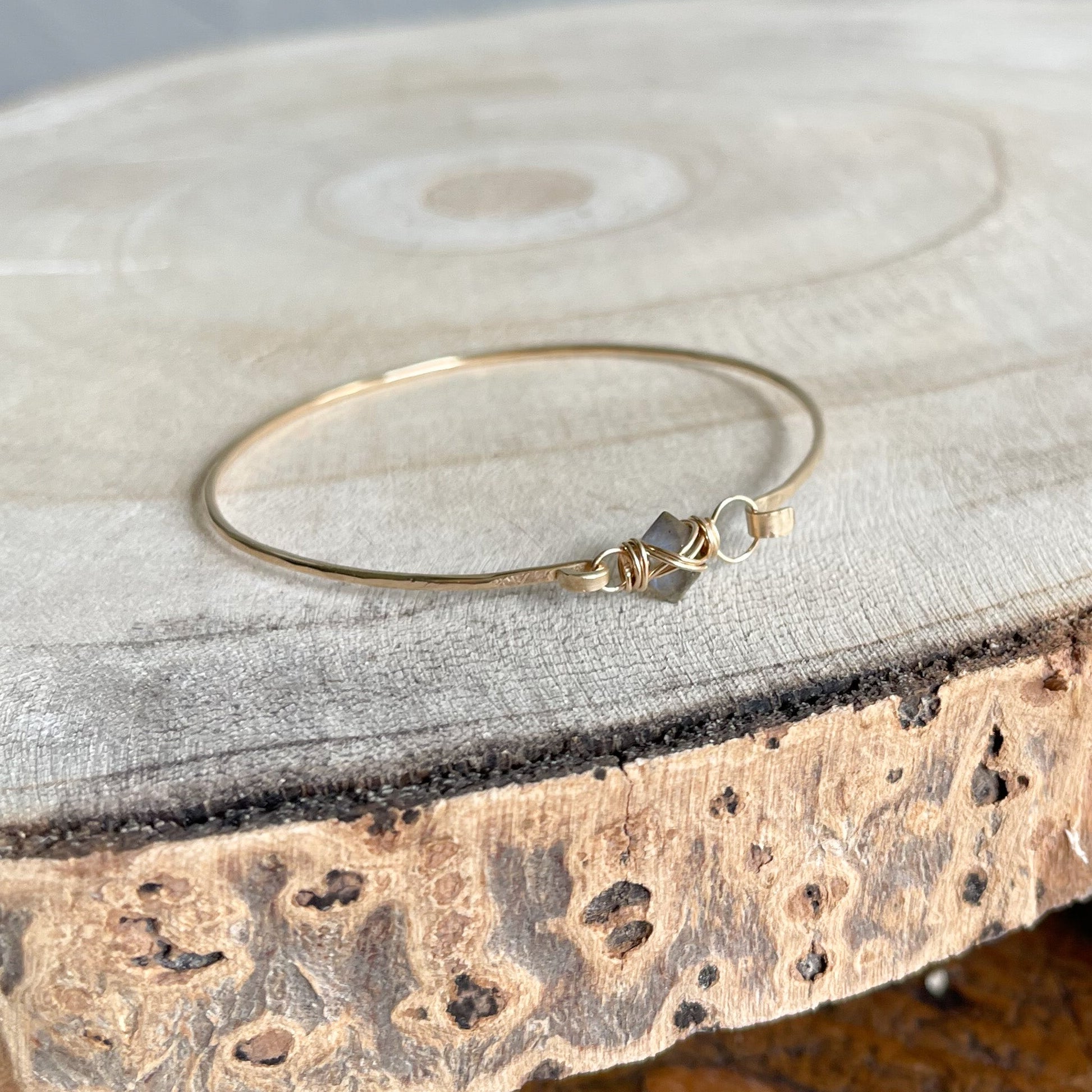 gold smoky quartz minimalist bracelet. gold gemstone stacking bracelet