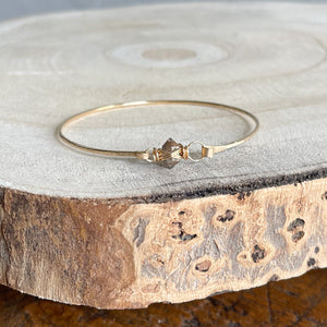 Open image in slideshow, smoky quartz 14k gold gemstone bracelet
