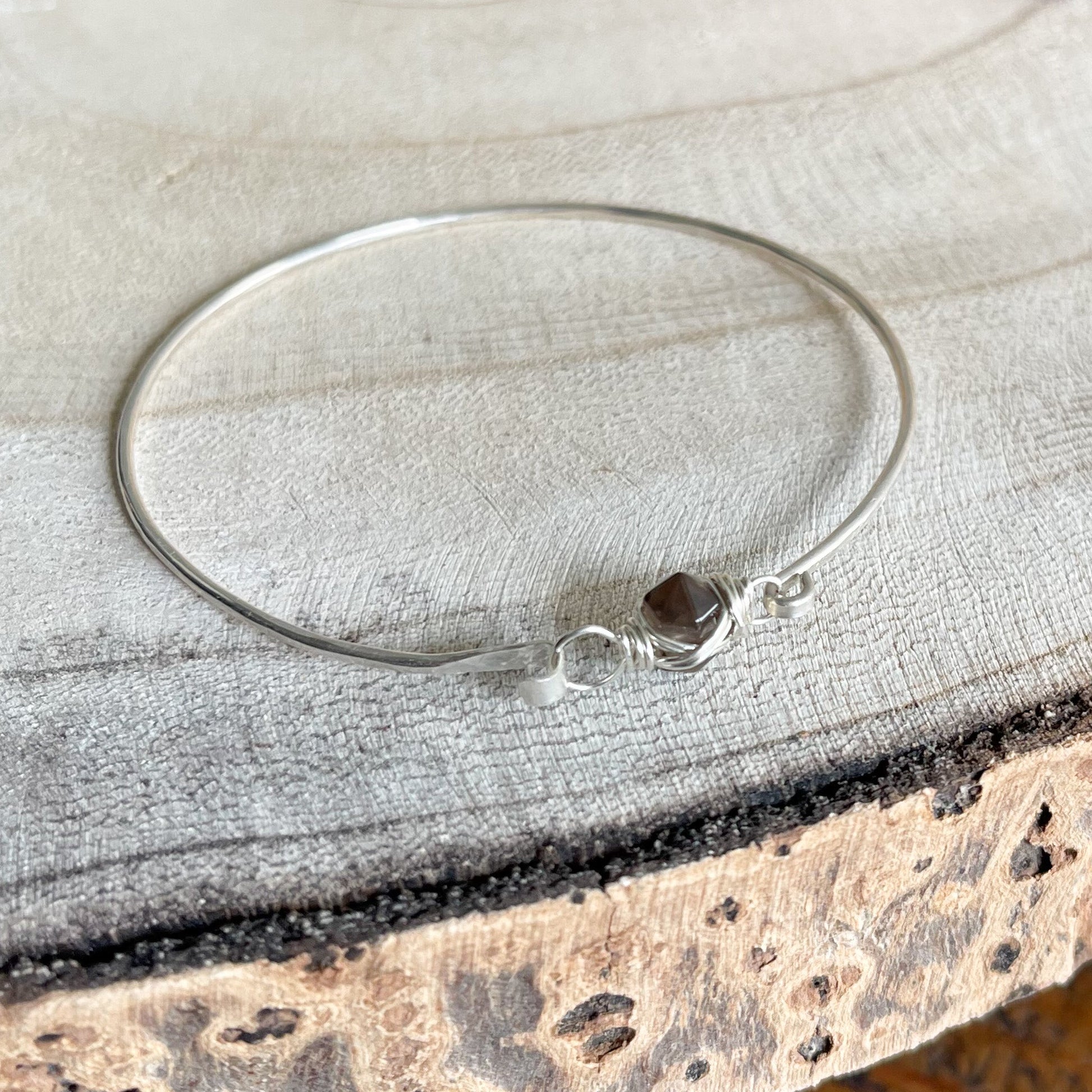 Smoky quartz pike gemstone bracelet