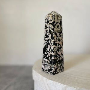 Snowflake Obsidian Tower - Rare Earth Mercantile