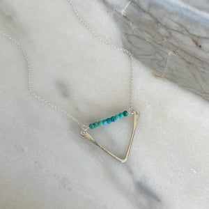 modern boho turquoise necklace, turquoise jewelry