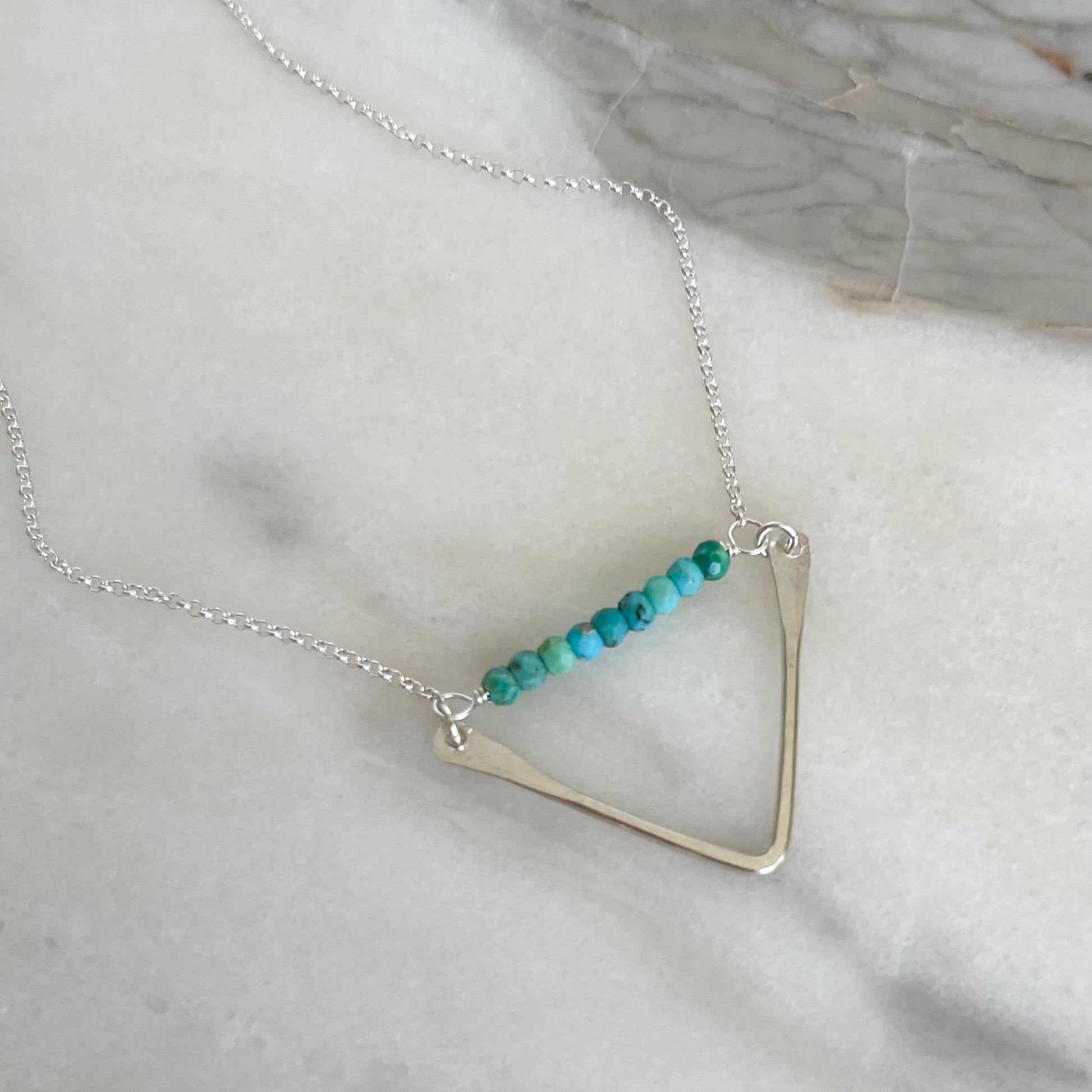 modern minimalist turquoise necklace