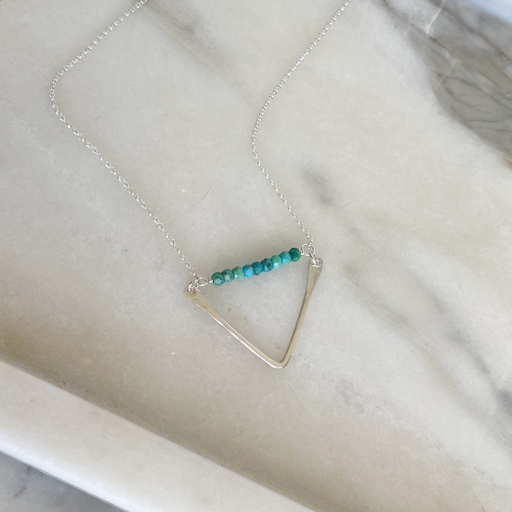 turquoise silver pendant necklace